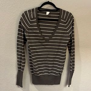 J. Crew. M. Light weight b neck stripped sweater.